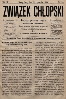 Związek Chłopski : organ stronnictwa chłopskiego. 1894, nr 33