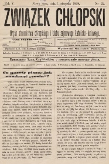 Związek Chłopski : organ stronnictwa chłopskiego i klubu sejmowego katolicko-ludowego. 1898, nr 22