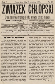 Związek Chłopski : organ stronnictwa chłopskiego i klubu sejmowego katolicko-ludowego. 1898, nr 26