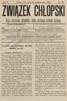 Związek Chłopski : organ stronnictwa chłopskiego i klubu sejmowego katolicko-ludowego. 1898, nr 30