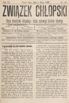 Związek Chłopski : organ stronnictwa chłopskiego i klubu sejmowego katolicko-ludowego. 1899, nr 19