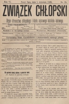 Związek Chłopski : organ stronnictwa chłopskiego i klubu sejmowego katolicko-ludowego. 1899, nr 25