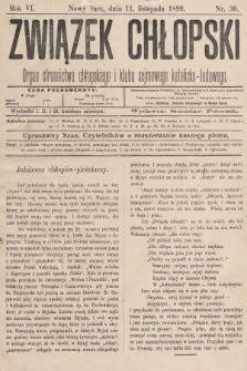 Związek Chłopski : organ stronnictwa chłopskiego i klubu sejmowego katolicko-ludowego. 1899, nr 30