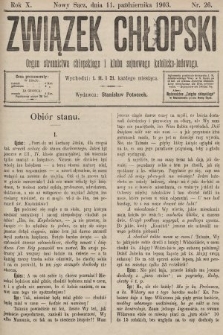 Związek Chłopski : organ stronnictwa chłopskiego i klubu sejmowego katolicko-ludowego. 1903, nr 26