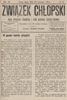 Związek Chłopski : organ stronnictwa chłopskiego i klubu sejmowego katolicko-ludowego. 1904, nr 2