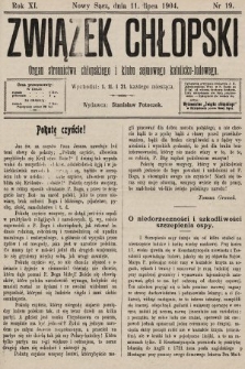 Związek Chłopski : organ stronnictwa chłopskiego i klubu sejmowego katolicko-ludowego. 1904, nr 19