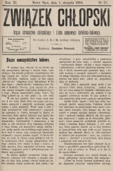 Związek Chłopski : organ stronnictwa chłopskiego i klubu sejmowego katolicko-ludowego. 1904, nr 21