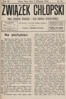 Związek Chłopski : organ stronnictwa chłopskiego i klubu sejmowego katolicko-ludowego. 1904, nr 28