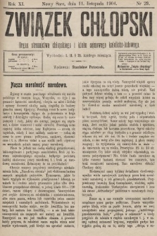 Związek Chłopski : organ stronnictwa chłopskiego i klubu sejmowego katolicko-ludowego. 1904, nr 29