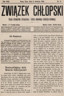 Związek Chłopski : organ stronnictwa chłopskiego i klubu sejmowego katolicko-ludowego. 1906, nr 9