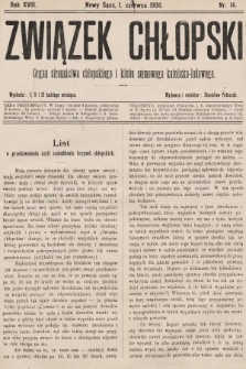 Związek Chłopski : organ stronnictwa chłopskiego i klubu sejmowego katolicko-ludowego. 1906, nr 14