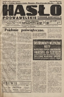 Hasło Podwawelskie : tygodnik bezpartyjny. 1931, nr 2