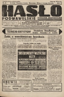 Hasło Podwawelskie : tygodnik bezpartyjny. 1931, nr 5