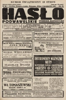 Hasło Podwawelskie : tygodnik bezpartyjny. 1931, nr 14