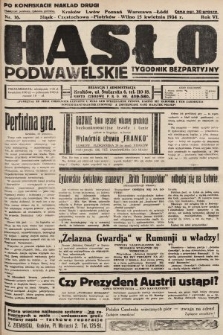 Hasło Podwawelskie : tygodnik bezpartyjny. 1934, nr 16