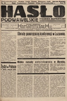 Hasło Podwawelskie : tygodnik bezpartyjny. 1934, nr 18