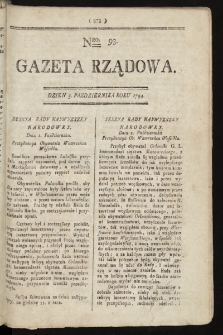 Gazeta Rządowa. 1794, nr 93