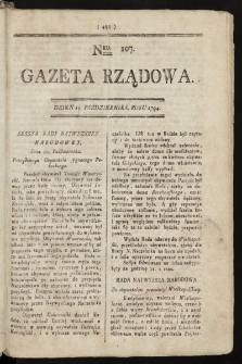 Gazeta Rządowa. 1794, nr 107