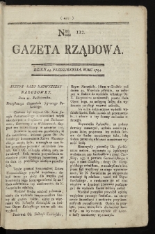Gazeta Rządowa. 1794, nr 112