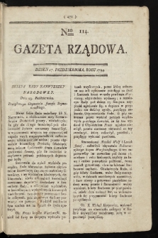 Gazeta Rządowa. 1794, nr 114