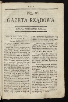 Gazeta Rządowa. 1794, nr 116