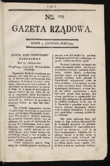 Gazeta Rządowa. 1794, nr 119
