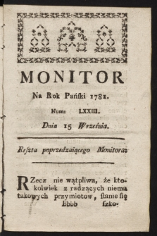 Monitor. 1781, nr 73