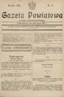 Gazeta Powiatowa Powiatu Świętochłowickiego = Kreisblattdes Kreises Świętochłowice. 1935, nr 9