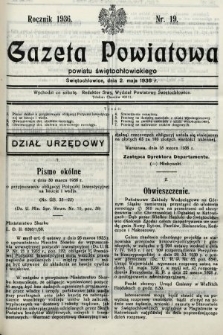 Gazeta Powiatowa Powiatu Świętochłowickiego = Kreisblattdes Kreises Świętochłowice. 1936, nr 19