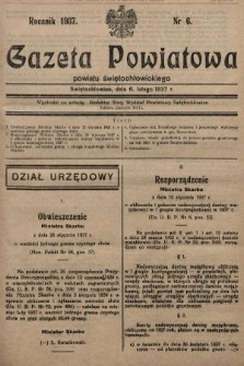 Gazeta Powiatowa Powiatu Świętochłowickiego = Kreisblattdes Kreises Świętochłowice. 1937, nr 6