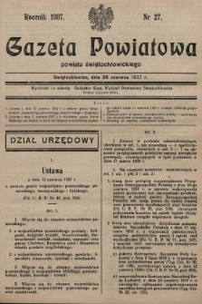 Gazeta Powiatowa Powiatu Świętochłowickiego = Kreisblattdes Kreises Świętochłowice. 1937, nr 27