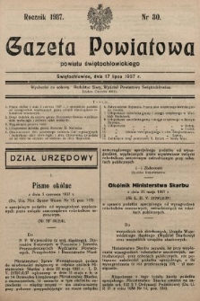 Gazeta Powiatowa Powiatu Świętochłowickiego = Kreisblattdes Kreises Świętochłowice. 1937, nr 30