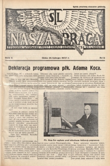 Nasza Praca : tygodnik wydawany przez Zarząd Główny TSL we Lwowie. 1937, nr 9