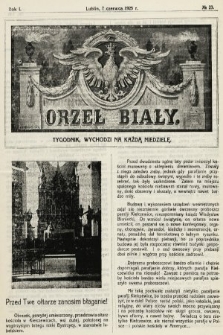 Orzeł Biały : tygodnik, wychodzi na każdą niedzielę. 1925, nr 23