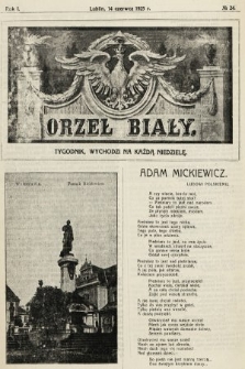 Orzeł Biały : tygodnik, wychodzi na każdą niedzielę. 1925, nr 24