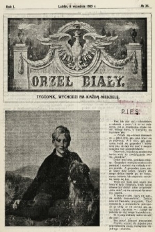 Orzeł Biały : tygodnik, wychodzi na każdą niedzielę. 1925, nr 36