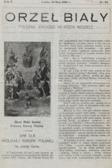 Orzeł Biały : tygodnik, wychodzi na każdą niedzielę. 1926, nr 20