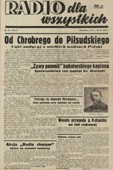 Radio dla Wszystkich : popularny tygodnik radiowy. 1939, nr 23