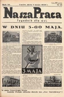 Nasza Praca : tygodnik dla wsi. 1938, nr  18