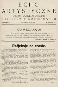Echo Artystyczne : organ Polskiego Związku Artystów Widowiskowych. 1926, nr 5