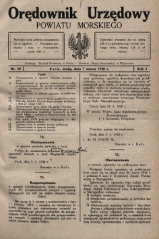 Orędownik Urzędowy Powiatu Morskiego. 1928, nr 10