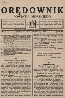 Orędownik Powiatu Morskiego. 1929, nr 7