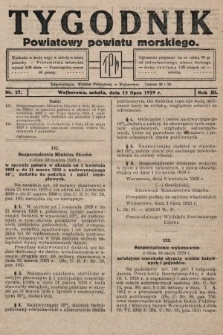 Tygodnik Powiatowy Powiatu Morskiego. 1929, nr 27