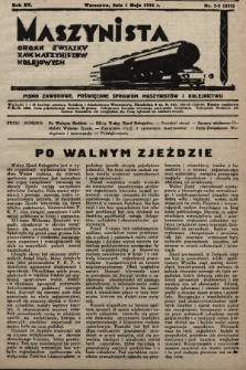 Maszynista : organ Związku Zaw. Maszynistów Kolejowych. 1934, nr 3-5