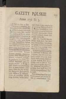 Gazety Polskie. 1736, nr 3