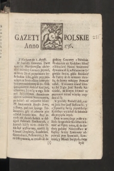 Gazety Polskie. 1736, nr 5