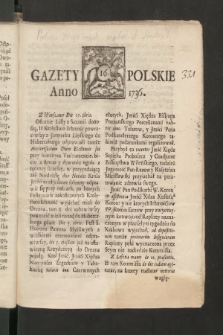 Gazety Polskie. 1736, nr 16