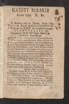 Gazety Polskie. 1736, nr 80