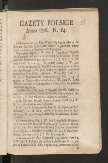 Gazety Polskie. 1736, nr 84