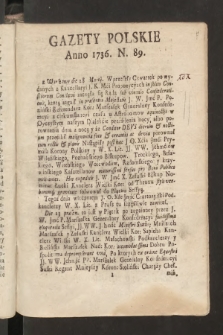Gazety Polskie. 1736, nr 89